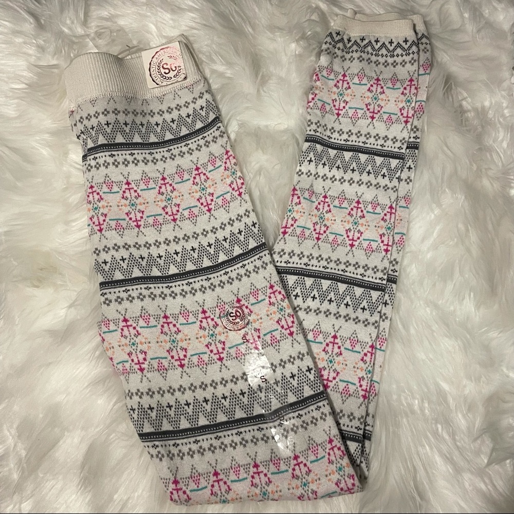 SO Ivory Snowfall Soft Cotton Sweater Winter Lounge Leggings S NWT